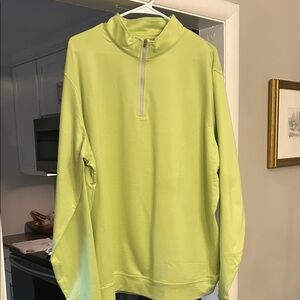 Peter Millar Lime Green Half-Zip Pullover